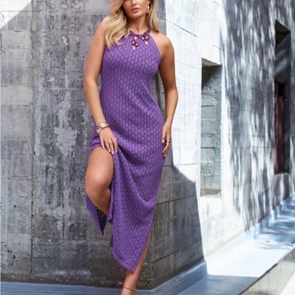 Boston Proper Maxi Dress Purple